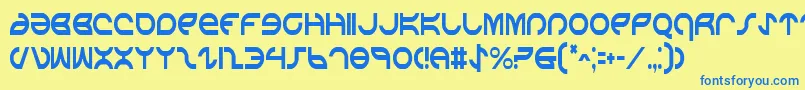 AetherfoxCondensed Font – Blue Fonts on Yellow Background