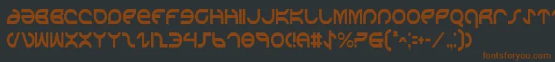 AetherfoxCondensed-fontti – ruskeat fontit mustalla taustalla