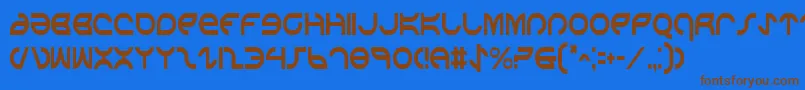 AetherfoxCondensed Font – Brown Fonts on Blue Background