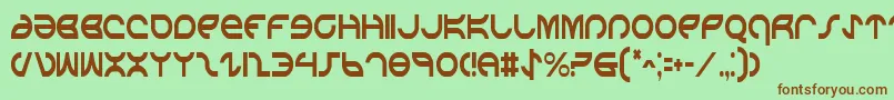 AetherfoxCondensed Font – Brown Fonts on Green Background