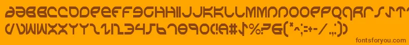 AetherfoxCondensed Font – Brown Fonts on Orange Background