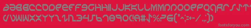 フォントAetherfoxCondensed – 赤い背景に灰色の文字