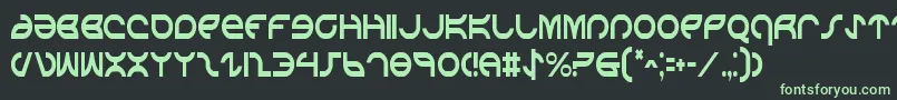 AetherfoxCondensed Font – Green Fonts on Black Background