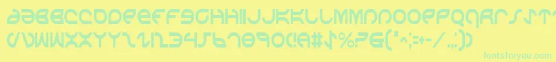 AetherfoxCondensed Font – Green Fonts on Yellow Background