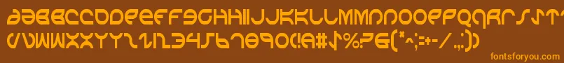 AetherfoxCondensed Font – Orange Fonts on Brown Background