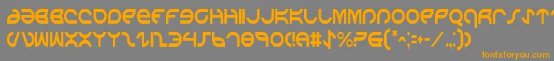 AetherfoxCondensed Font – Orange Fonts on Gray Background