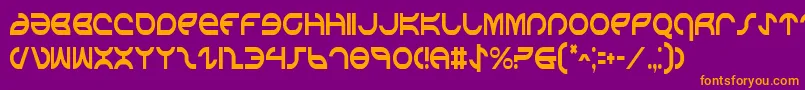 AetherfoxCondensed Font – Orange Fonts on Purple Background