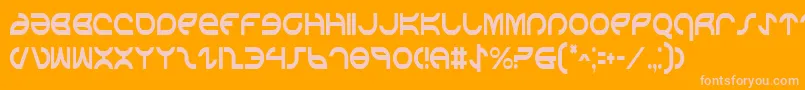 AetherfoxCondensed Font – Pink Fonts on Orange Background