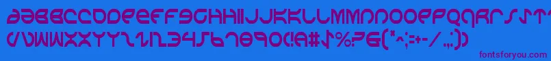 AetherfoxCondensed Font – Purple Fonts on Blue Background
