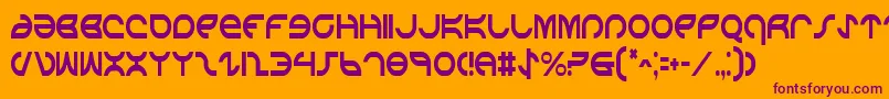AetherfoxCondensed Font – Purple Fonts on Orange Background