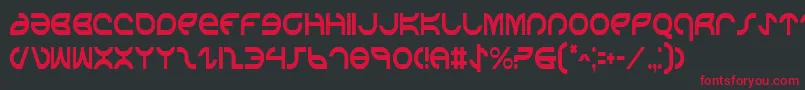 AetherfoxCondensed Font – Red Fonts on Black Background