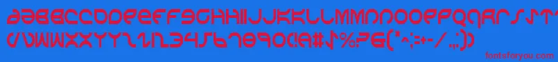 AetherfoxCondensed Font – Red Fonts on Blue Background