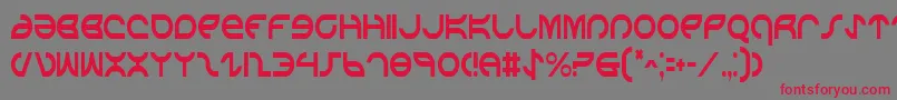 AetherfoxCondensed Font – Red Fonts on Gray Background