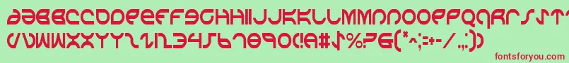 AetherfoxCondensed Font – Red Fonts on Green Background