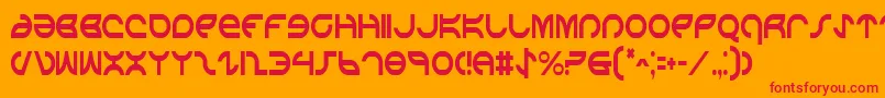AetherfoxCondensed Font – Red Fonts on Orange Background