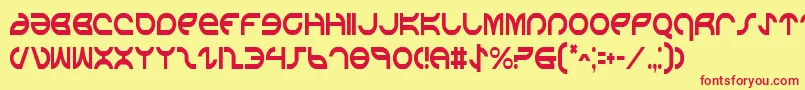 fuente AetherfoxCondensed – Fuentes Rojas Sobre Fondo Amarillo