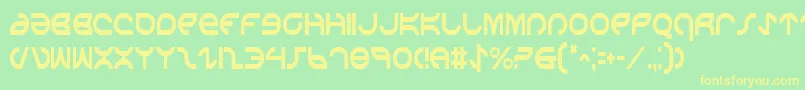 AetherfoxCondensed Font – Yellow Fonts on Green Background