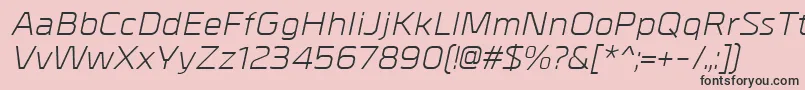 MetrikItalic Font – Black Fonts on Pink Background