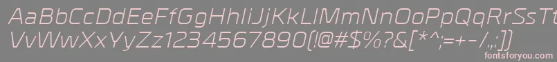 MetrikItalic Font – Pink Fonts on Gray Background