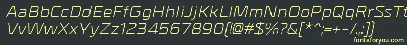 MetrikItalic Font – Yellow Fonts on Black Background