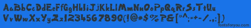 PaintNormal Font – Black Fonts on Blue Background