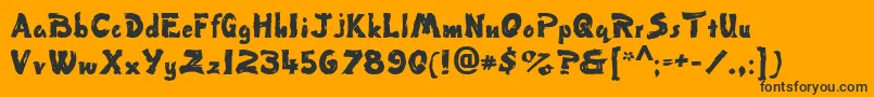 PaintNormal Font – Black Fonts on Orange Background