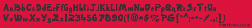 PaintNormal Font – Black Fonts on Red Background