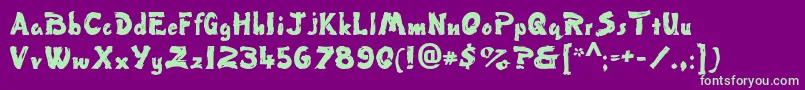 PaintNormal Font – Green Fonts on Purple Background