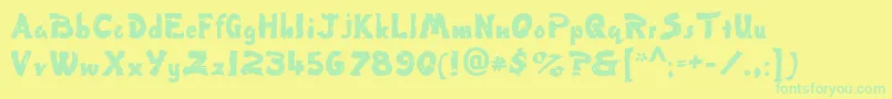 PaintNormal Font – Green Fonts on Yellow Background