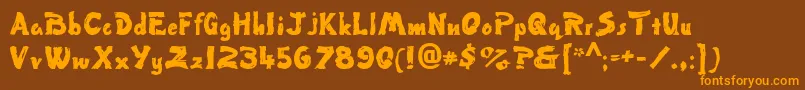 PaintNormal Font – Orange Fonts on Brown Background