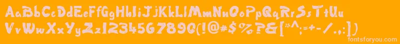 PaintNormal Font – Pink Fonts on Orange Background