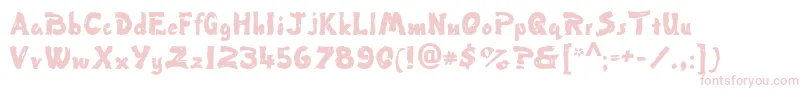 PaintNormal Font – Pink Fonts on White Background