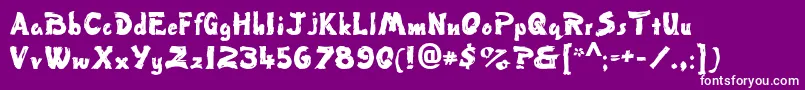 PaintNormal Font – White Fonts on Purple Background