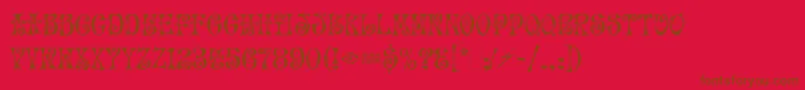 Police MoFunkyFreshLetPlain.1.0 – polices brunes sur fond rouge