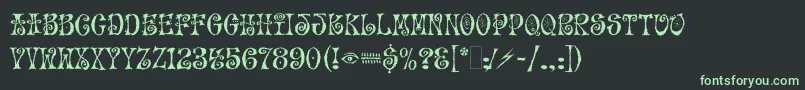 MoFunkyFreshLetPlain.1.0 Font – Green Fonts on Black Background