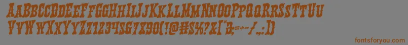 Texasrangerrotal Font – Brown Fonts on Gray Background