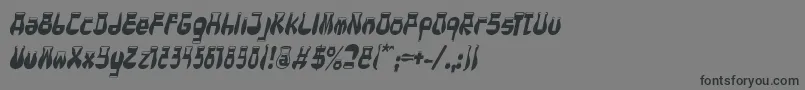 フォントCotocityItalic – 黒い文字の灰色の背景