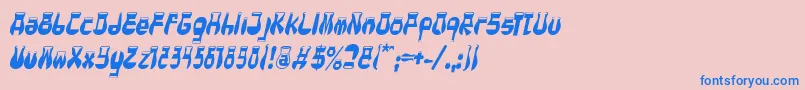 Шрифт CotocityItalic – синие шрифты на розовом фоне