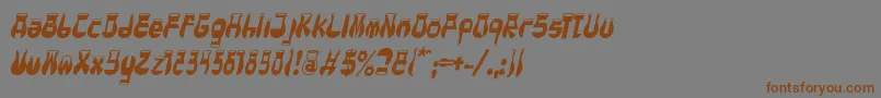 Шрифт CotocityItalic – коричневые шрифты на сером фоне