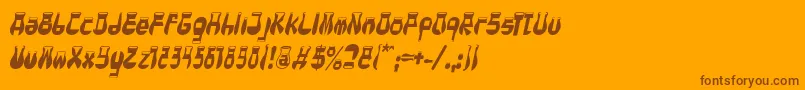 Шрифт CotocityItalic – коричневые шрифты на оранжевом фоне