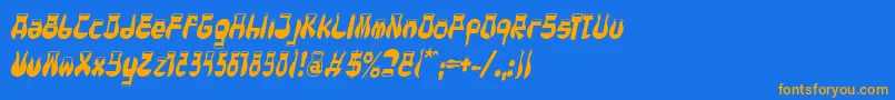 Шрифт CotocityItalic – оранжевые шрифты на синем фоне