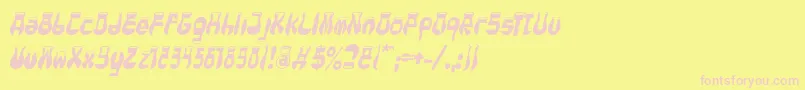 Шрифт CotocityItalic – розовые шрифты на жёлтом фоне