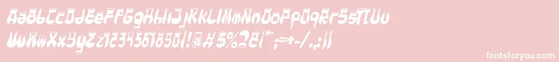 フォントCotocityItalic – ピンクの背景に白い文字