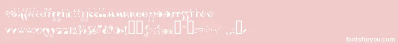 MoonchildNormal-Schriftart – Weiße Schriften auf rosa Hintergrund