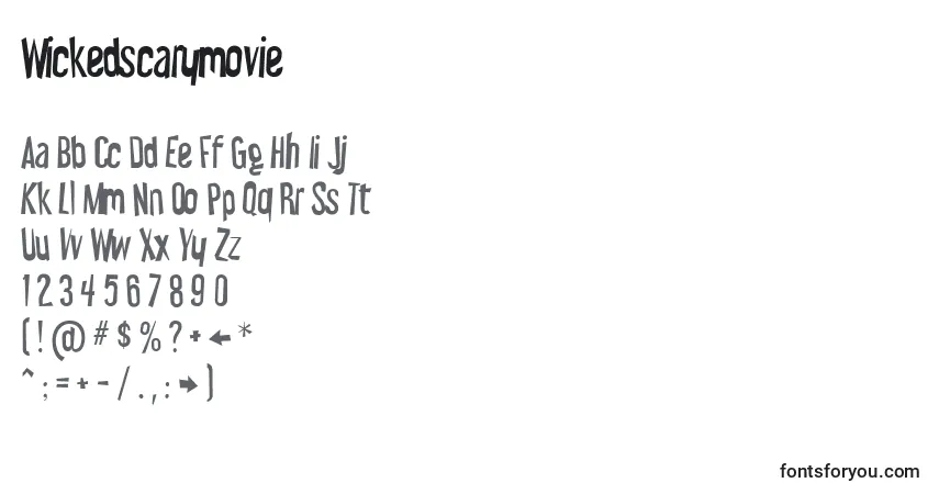 Wickedscarymovie Font – alphabet, numbers, special characters