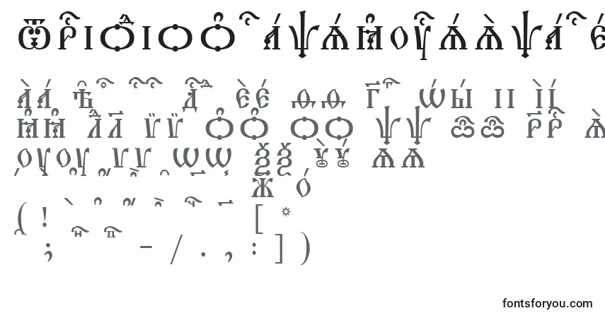 Fuente TriodionCapsKucsSpacedout - alfabeto, números, caracteres especiales