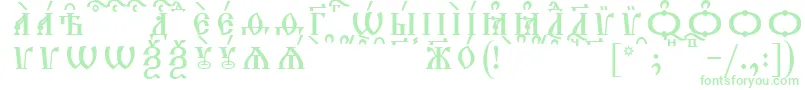 TriodionCapsKucsSpacedout-fontti – vihreät fontit
