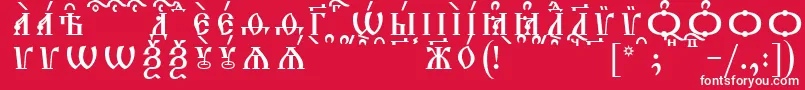 フォントTriodionCapsKucsSpacedout – 赤い背景に白い文字