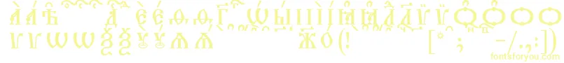TriodionCapsKucsSpacedout-Schriftart – Gelbe Schriften