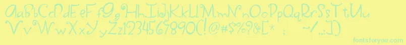 More about Yippy Font Yippy Font – Green Fonts on Yellow Background